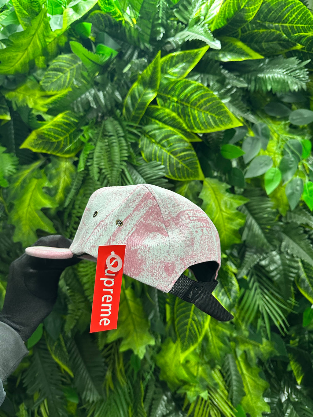 Cappello Supreme Circles Jacquared Denim Camp Pink