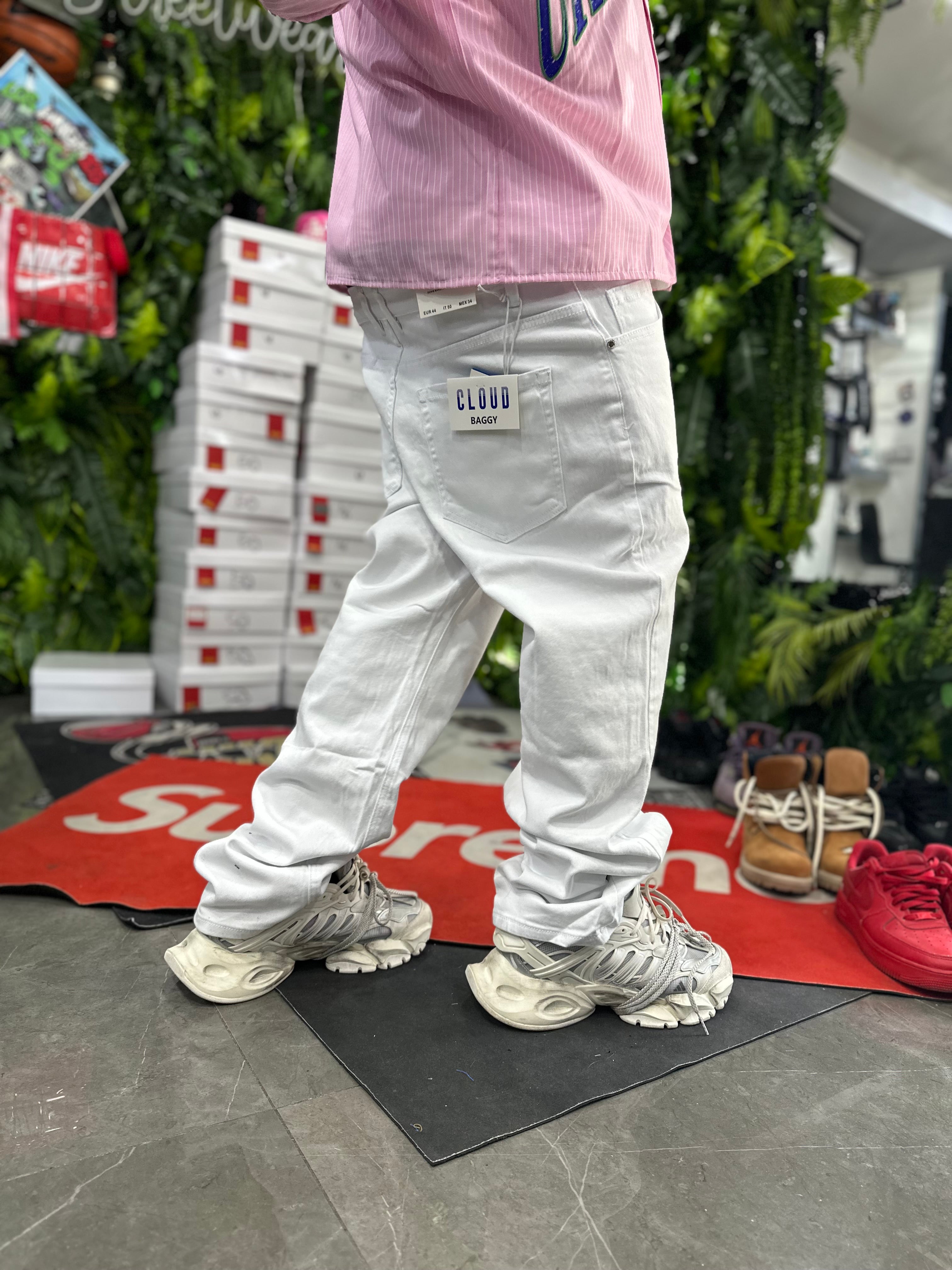Denim Baggy White Cloud