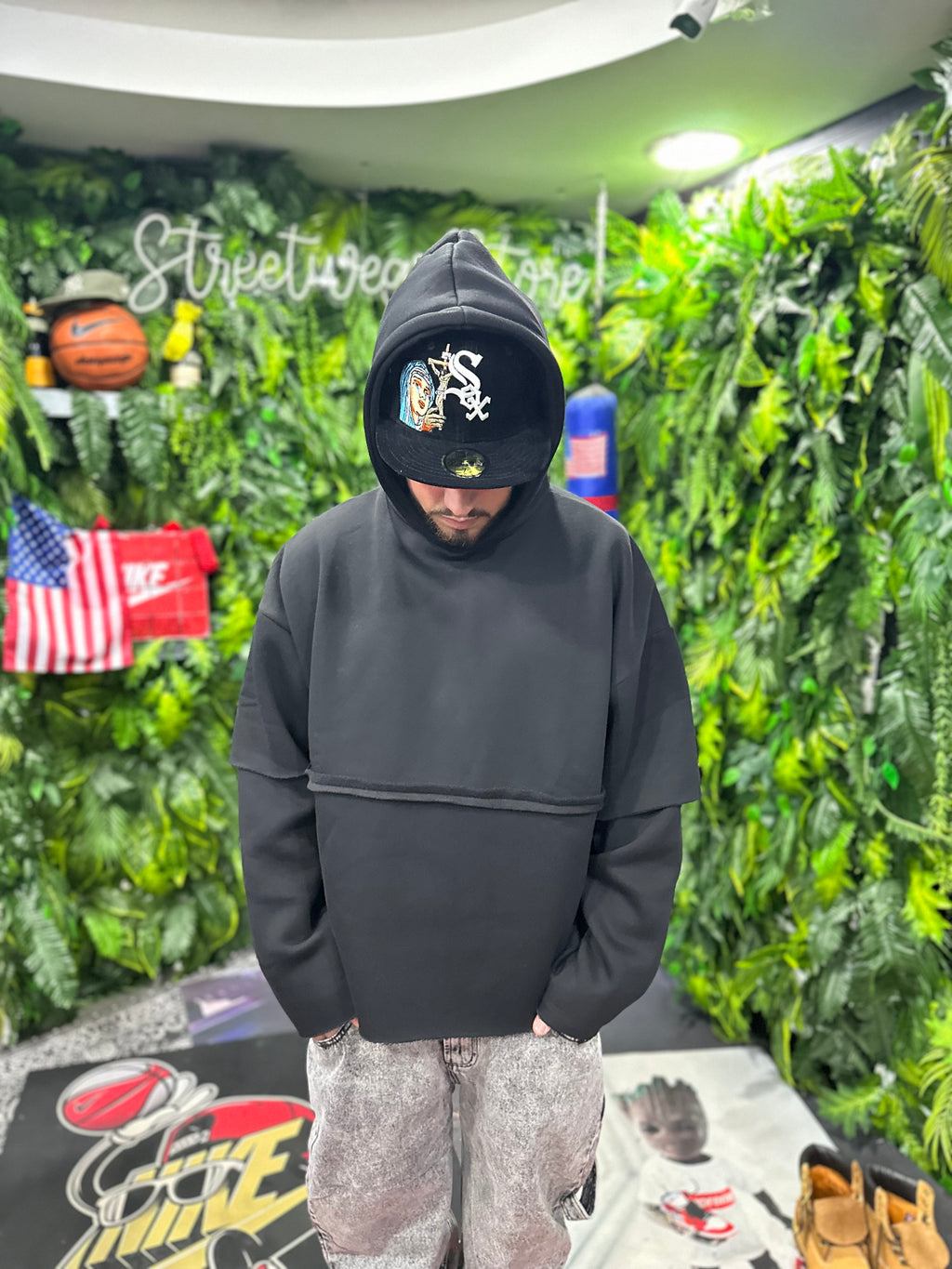 Felpa LongSleeve Black Taglio Vivo CIANOTIC