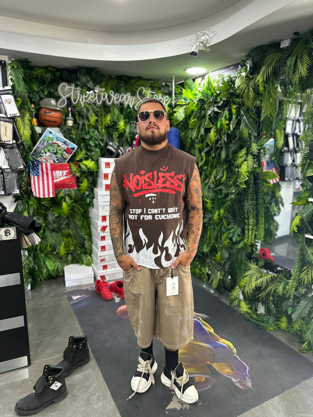 Shirt Giromanica Beige Flames BUNKER