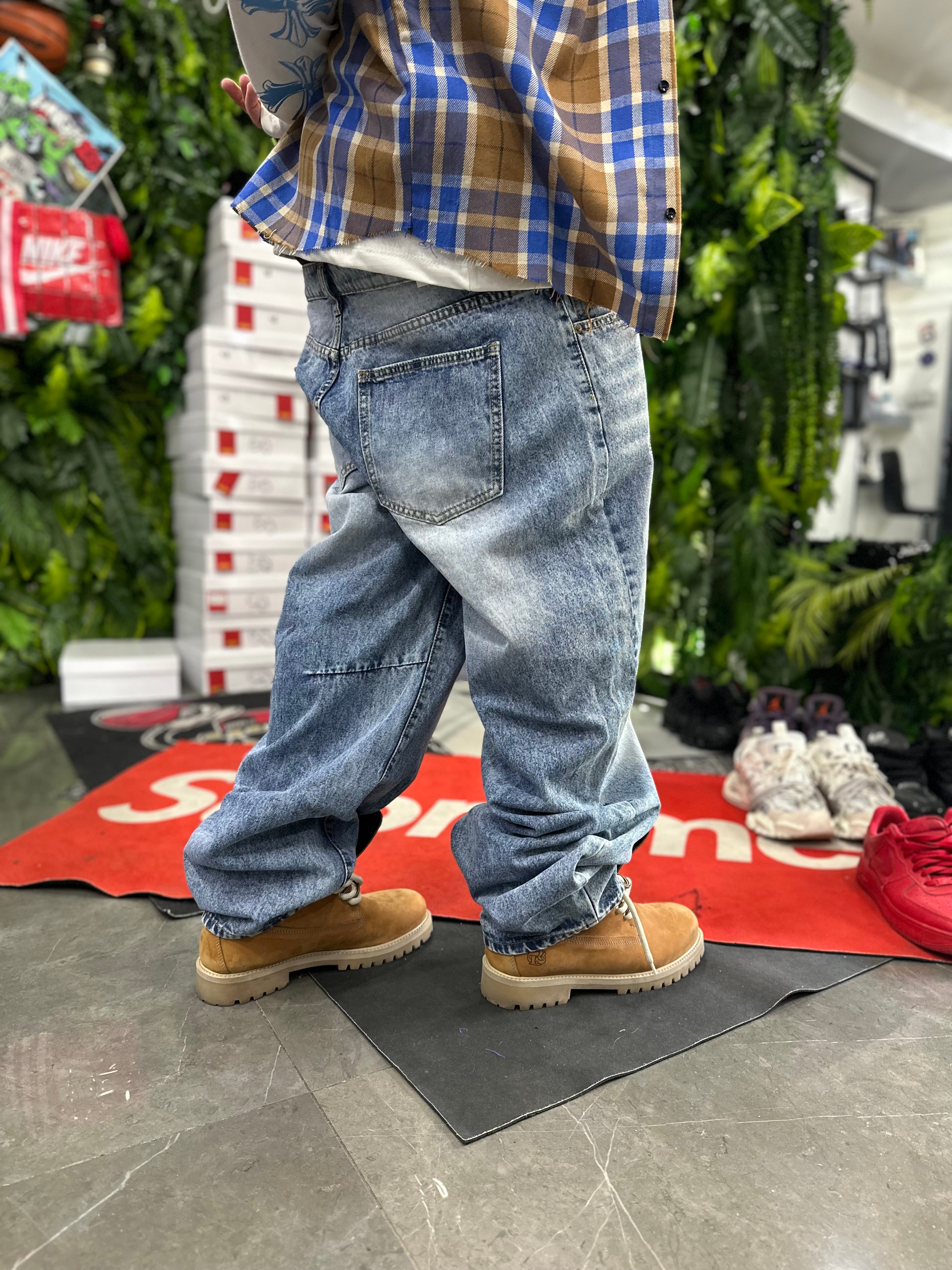 Denim Baggy Blue Croce Diamond