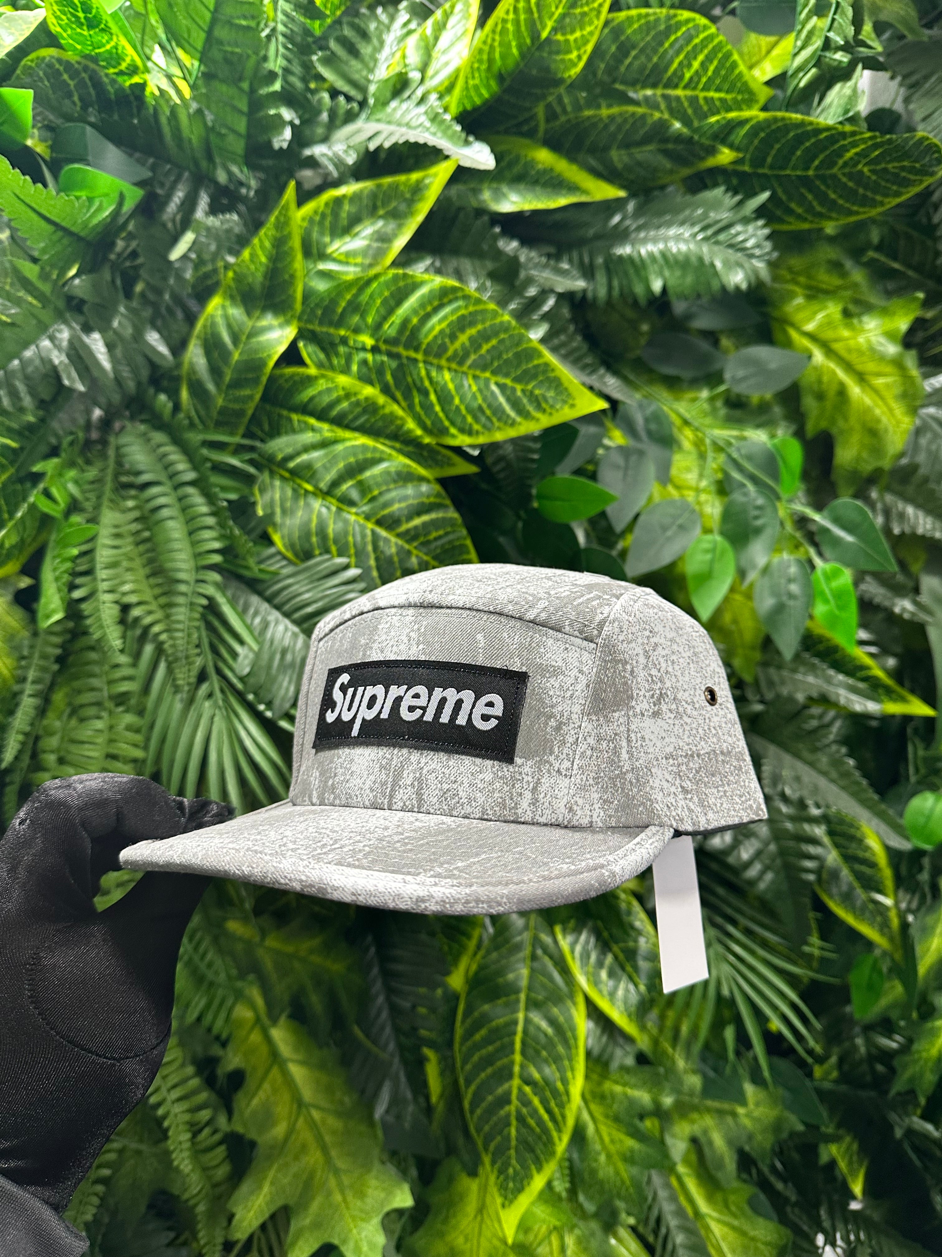 Cappello Supreme Circles Jacquared Denim Camp Grey