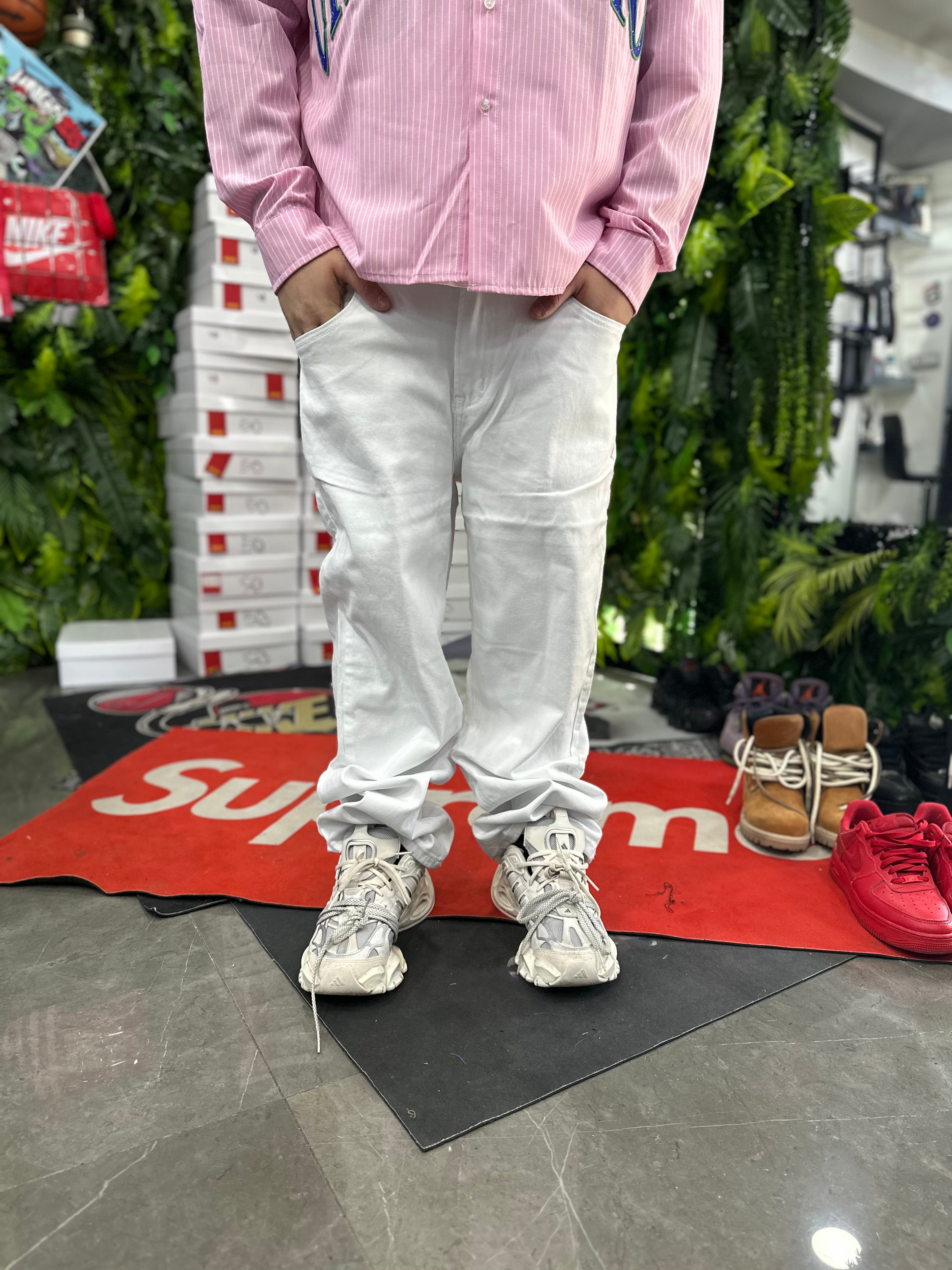 Denim Baggy White Cloud