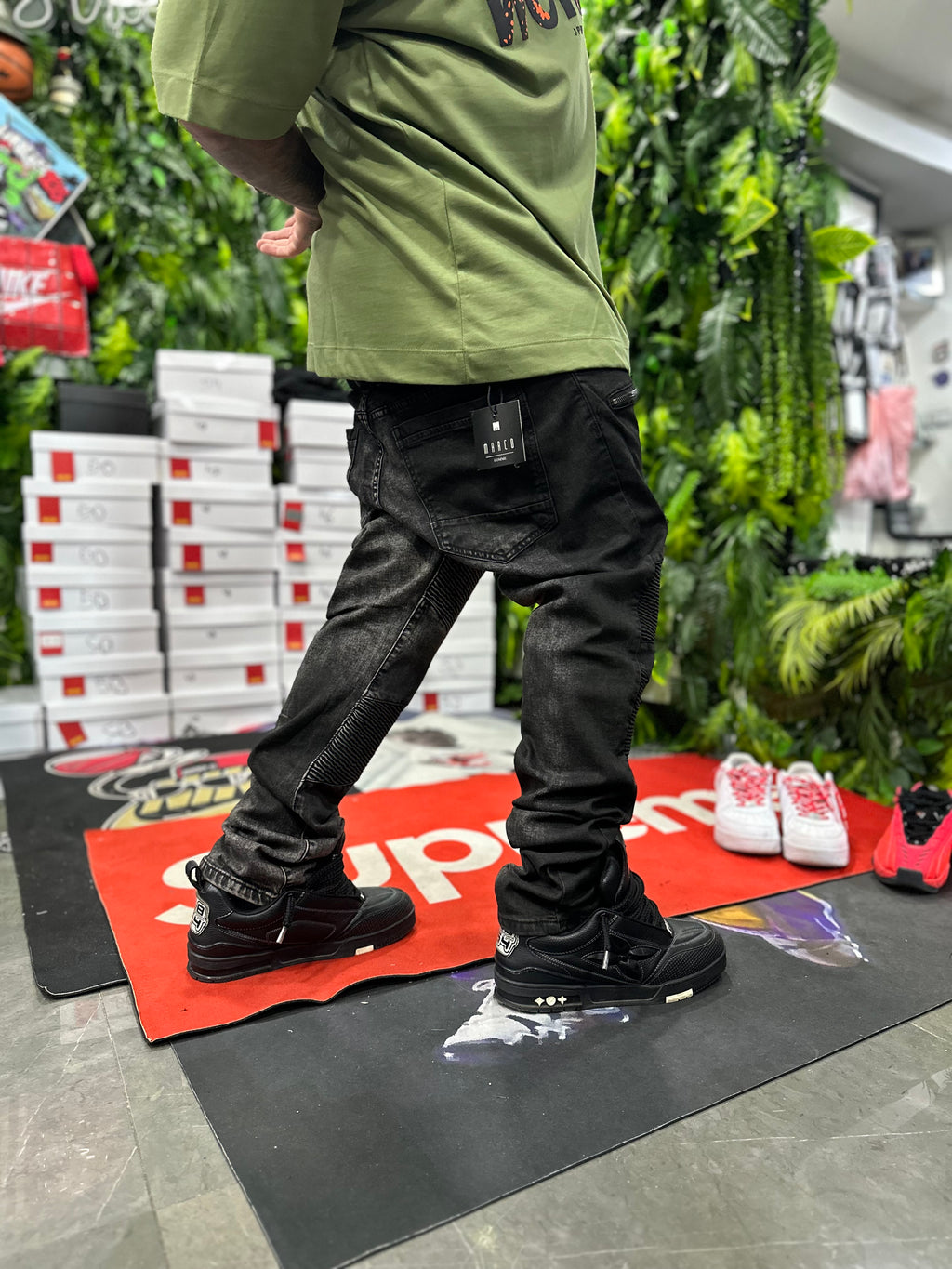 Denim Byker Zip Bakz