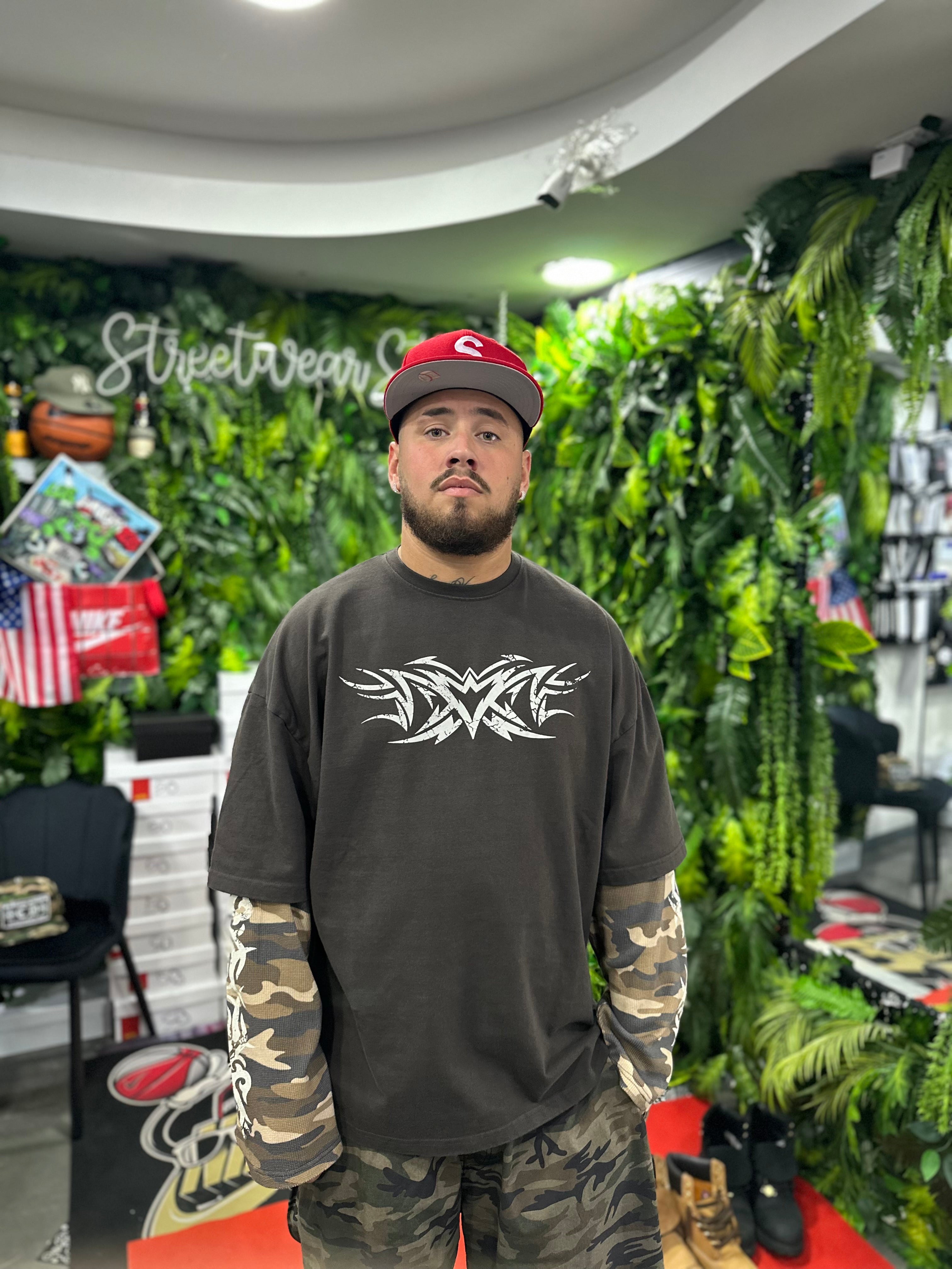 Shirt LongSleeve Tribal Brown MNML