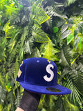Cappello Supreme Velluto Jesus Croce Blu