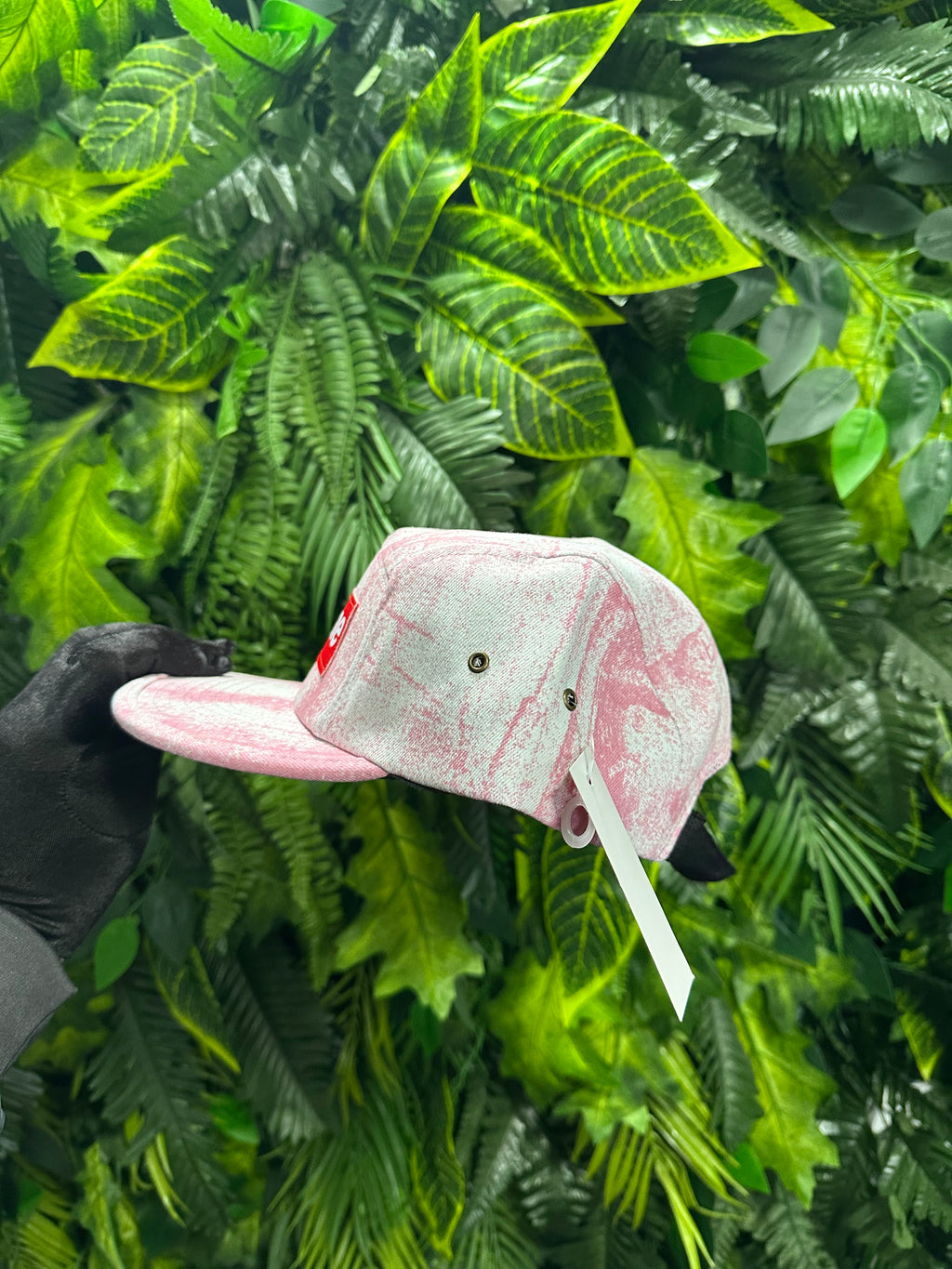 Cappello Supreme Circles Jacquared Denim Camp Pink