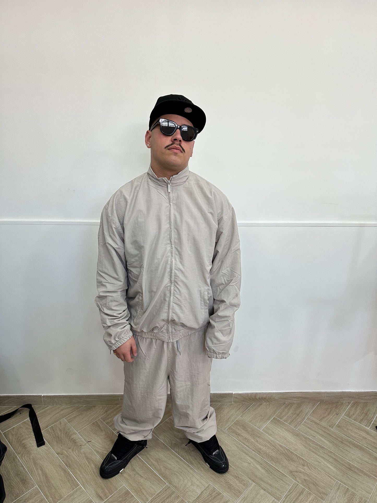 TrackSuit Grey Nylon NEVERAGAIN ss24