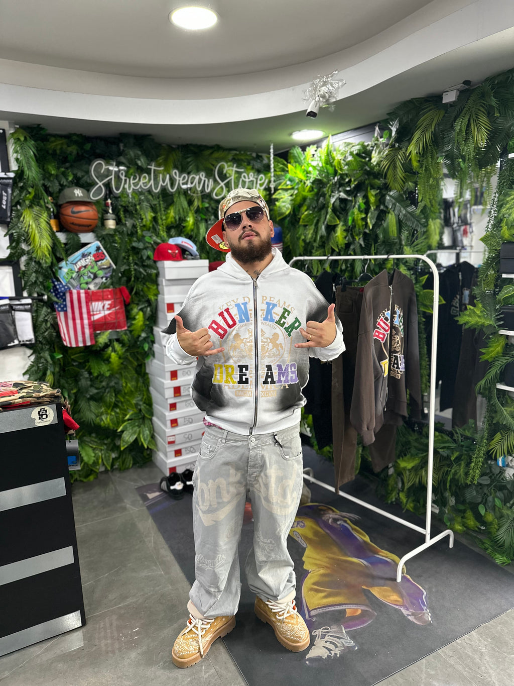Felpa White Zip Legends BUNKER