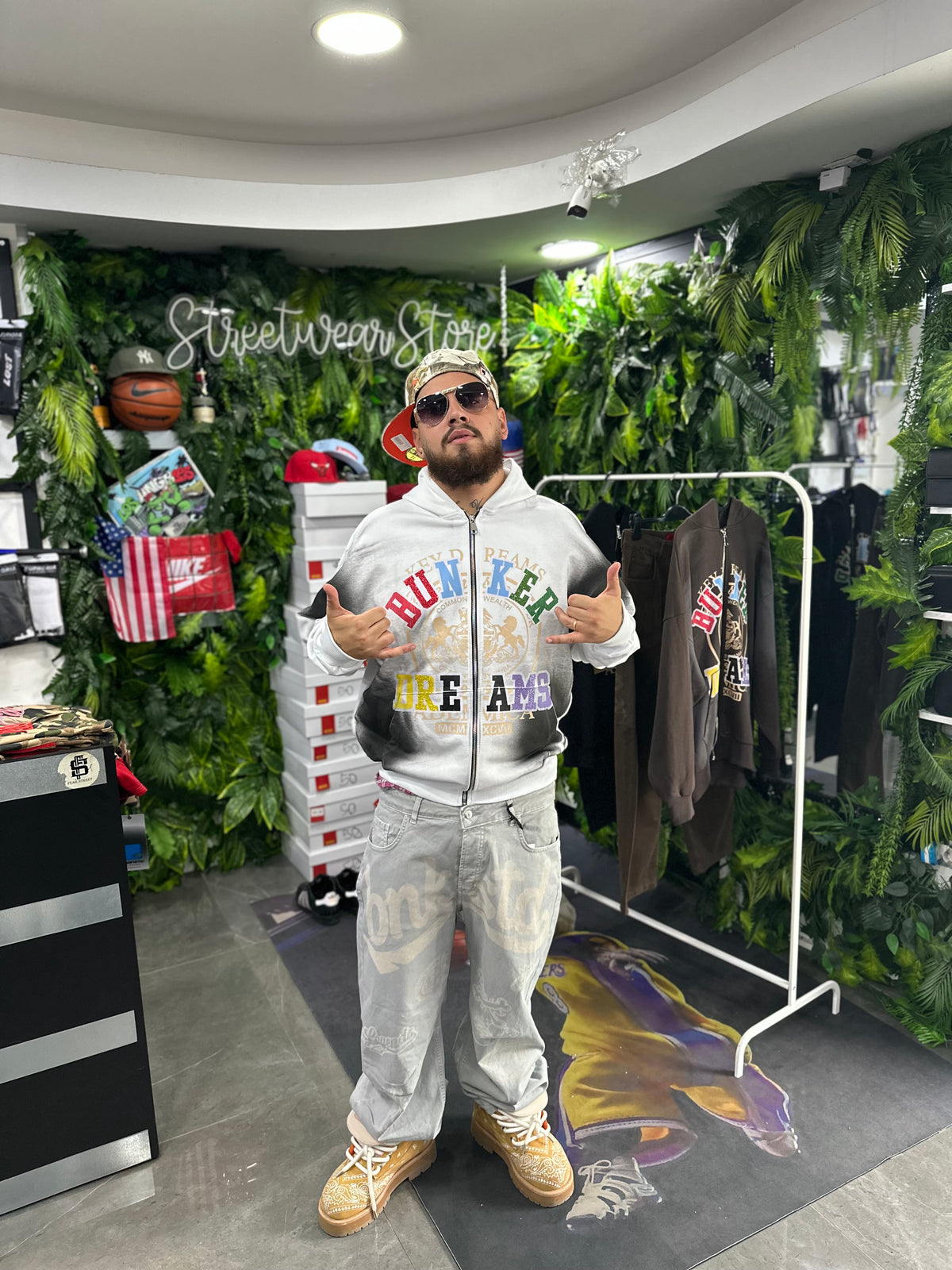 Felpa White Zip Legends BUNKER