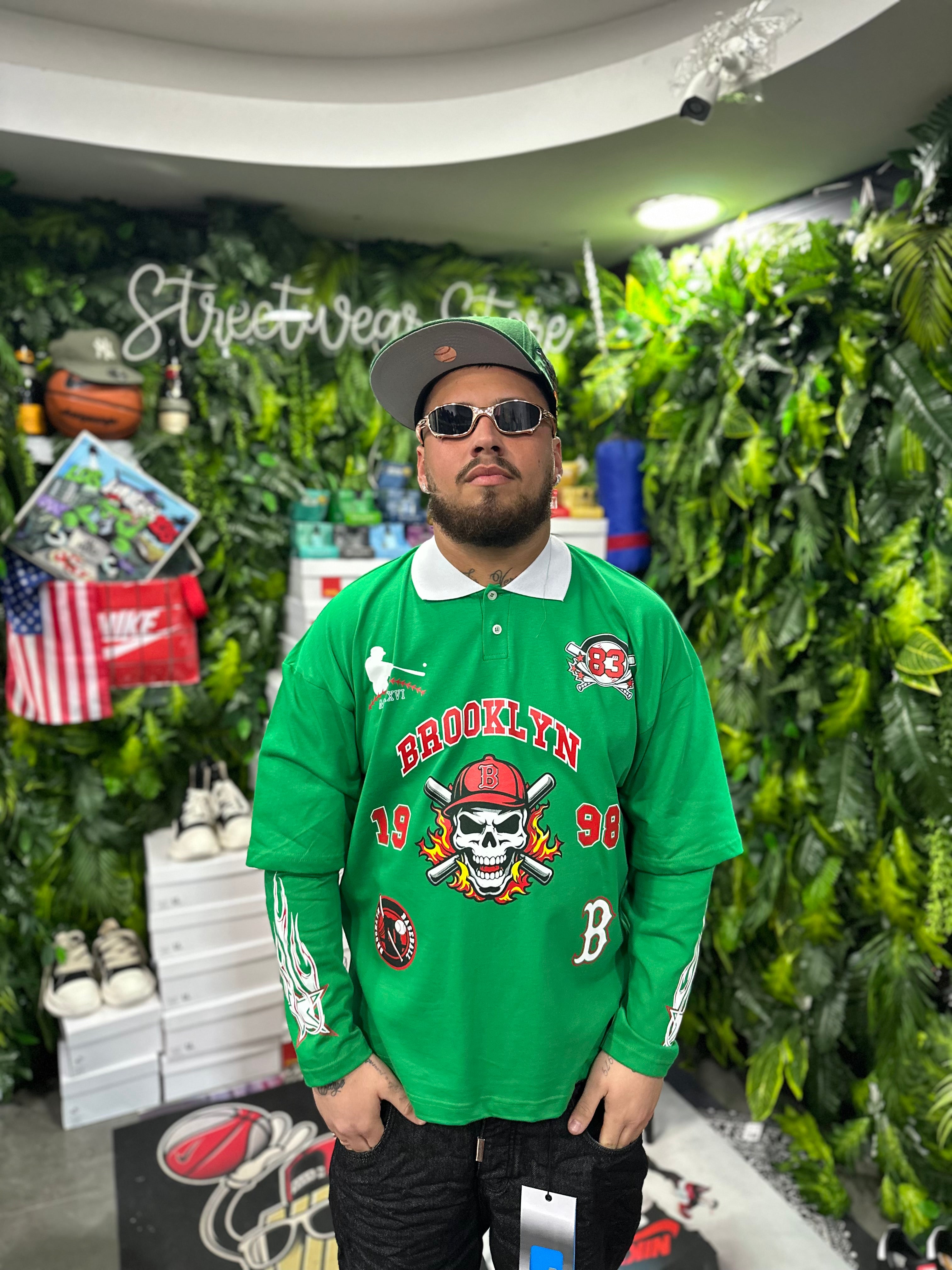 Shirt Polo Longsleeve Green Brooklyn CIANOTIC