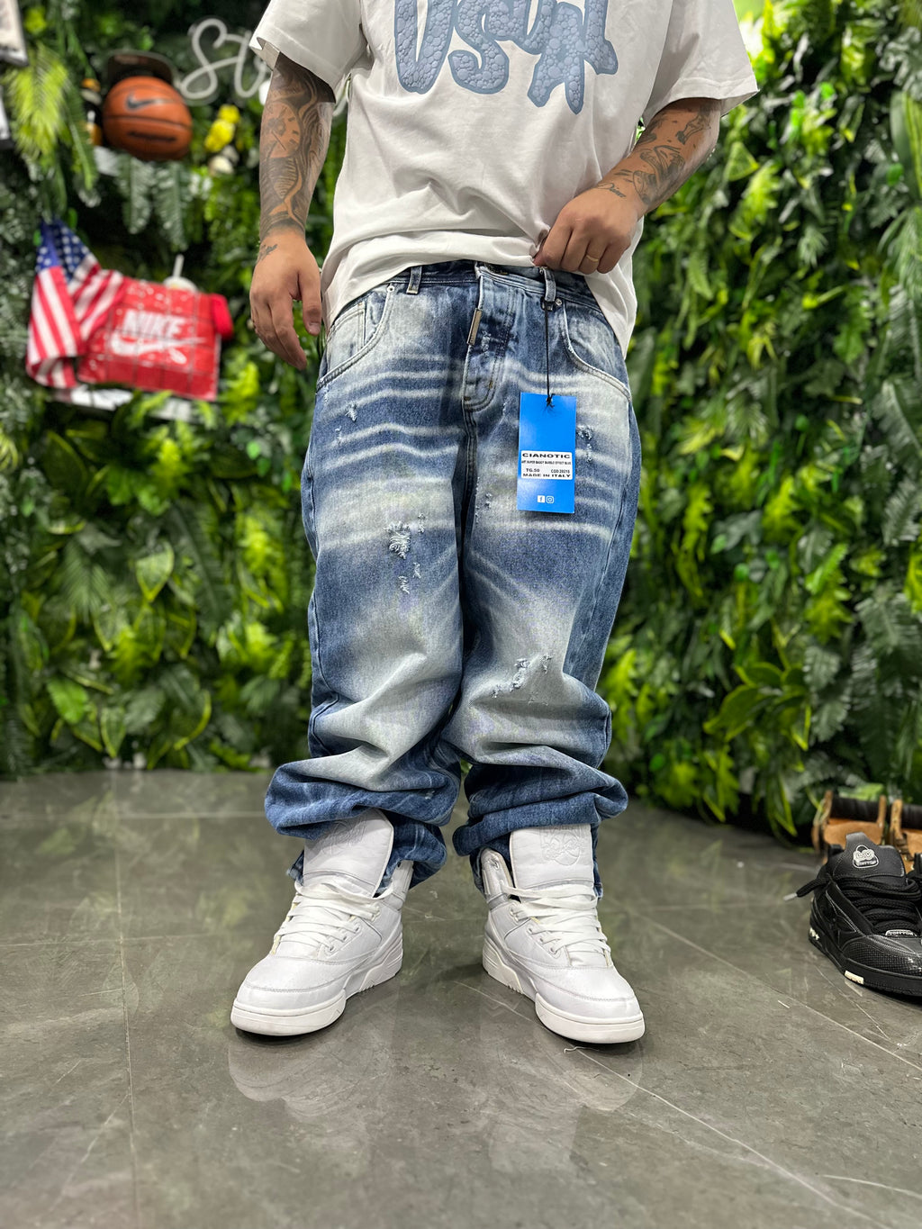 Denim Baggy Marble CIANOTIC