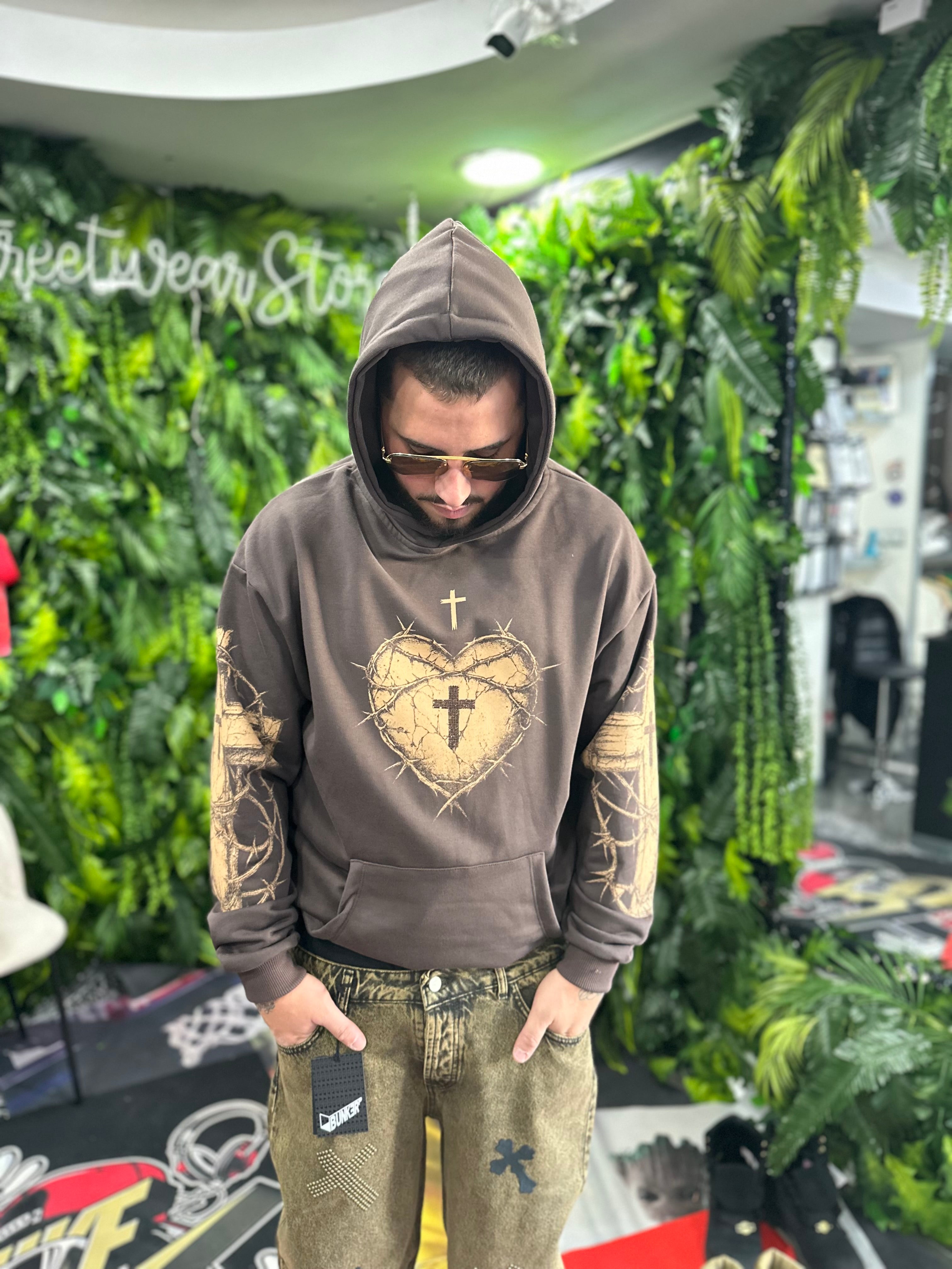 Felpa Cuore Brown BUNKER