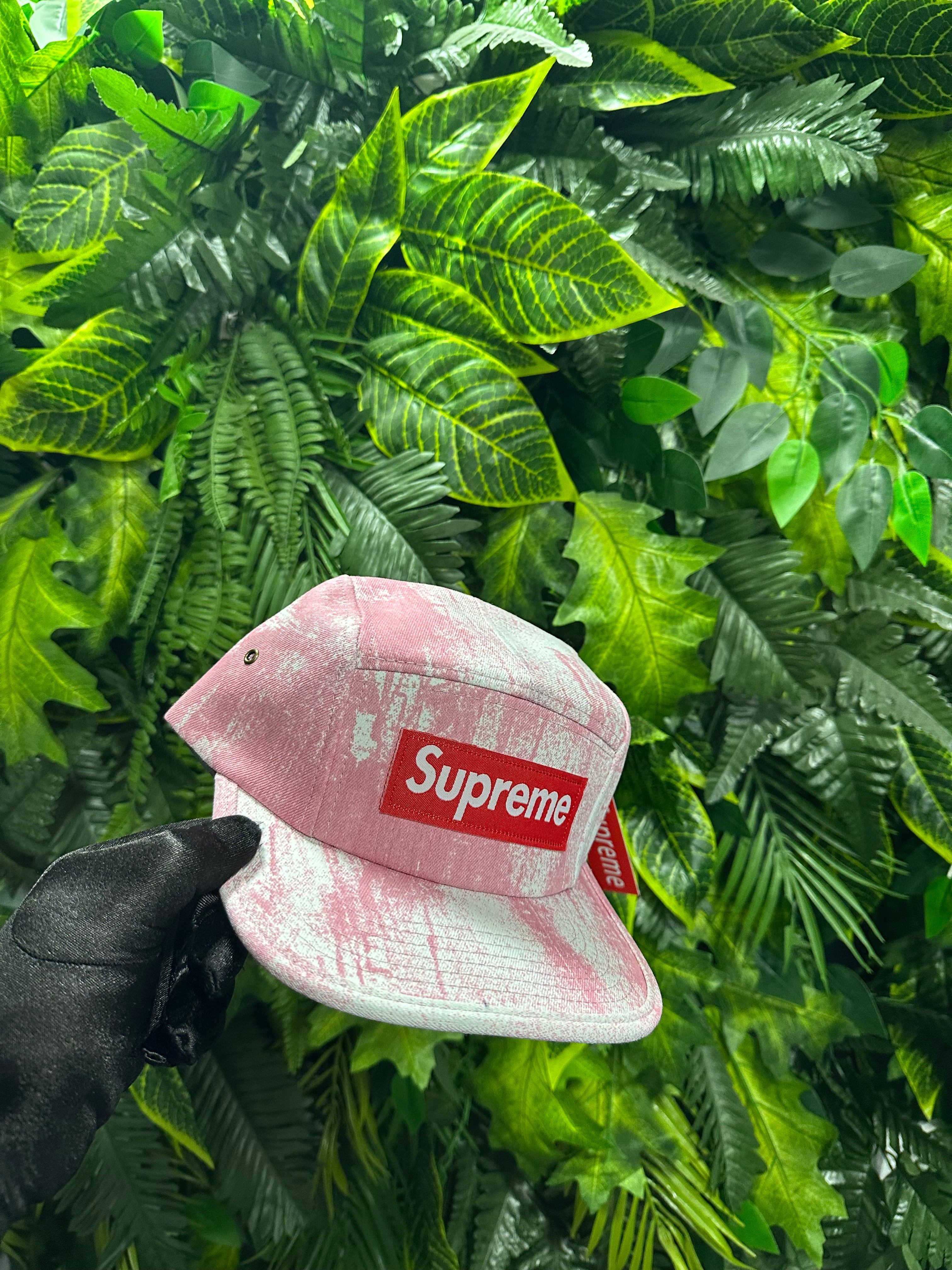 Cappello Supreme Circles Jacquared Denim Camp Pink
