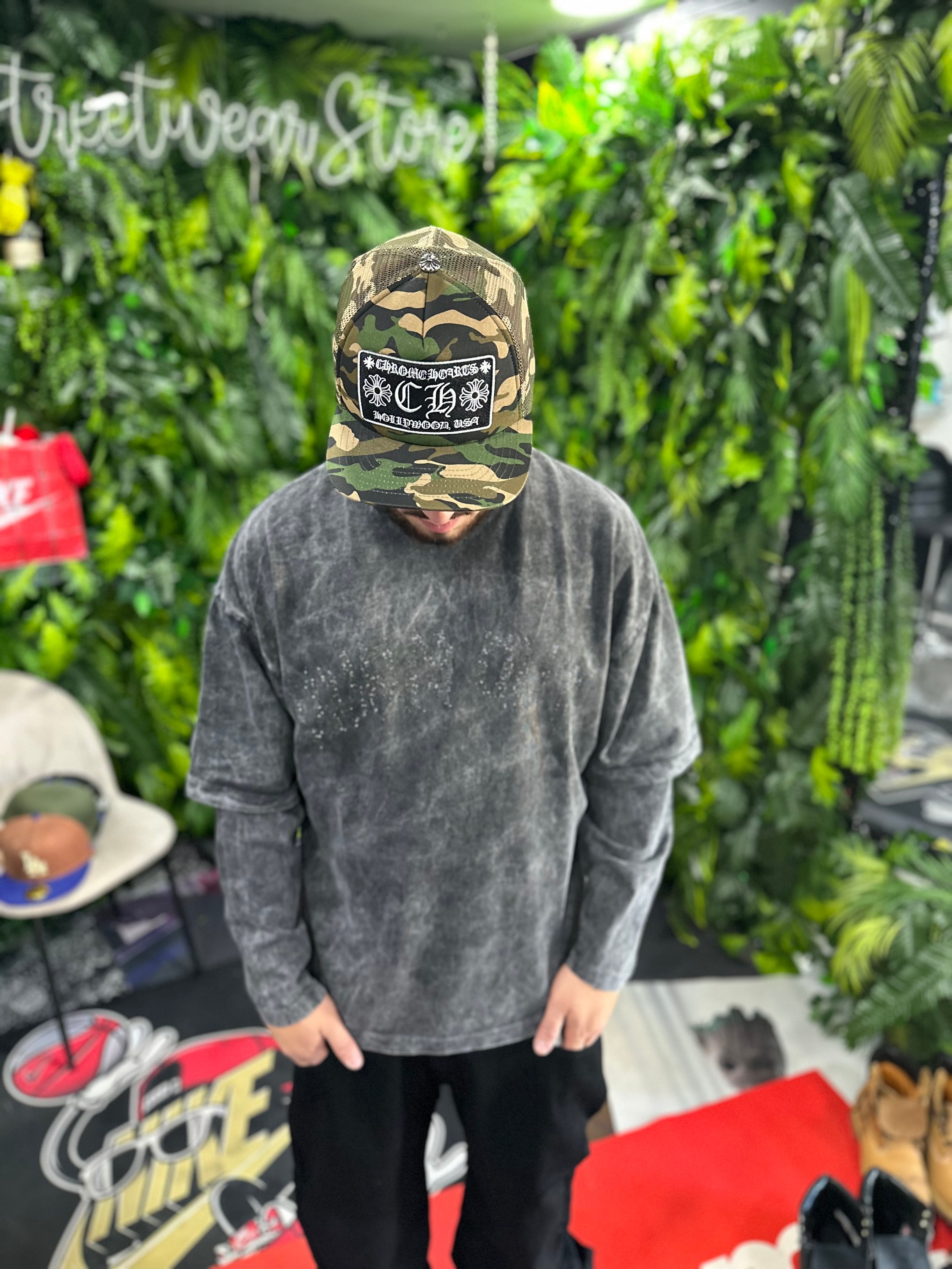 Shirt LongSleeve Burn Out Diamokd Grey BUNKER