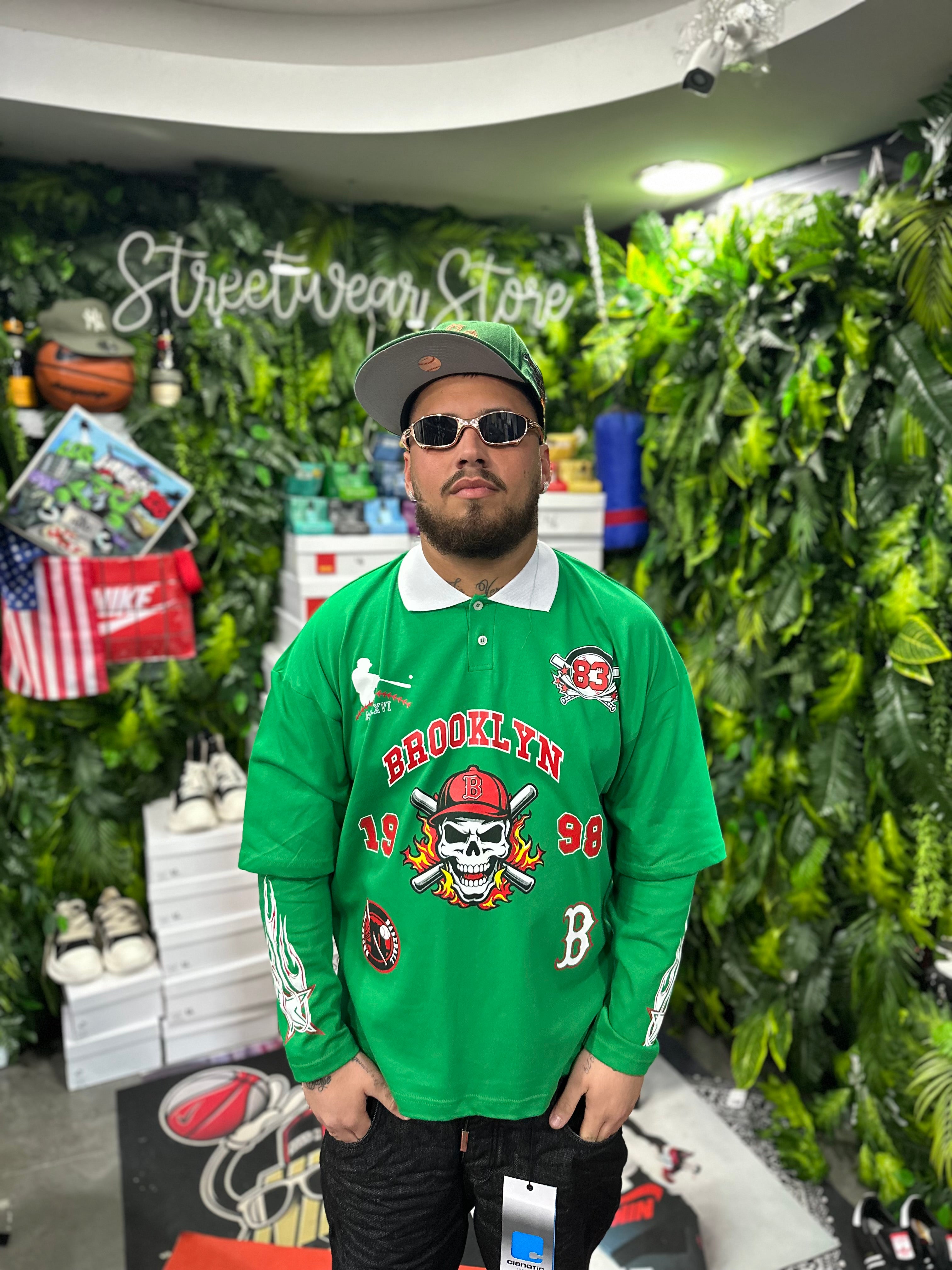 Shirt Polo Longsleeve Green Brooklyn CIANOTIC