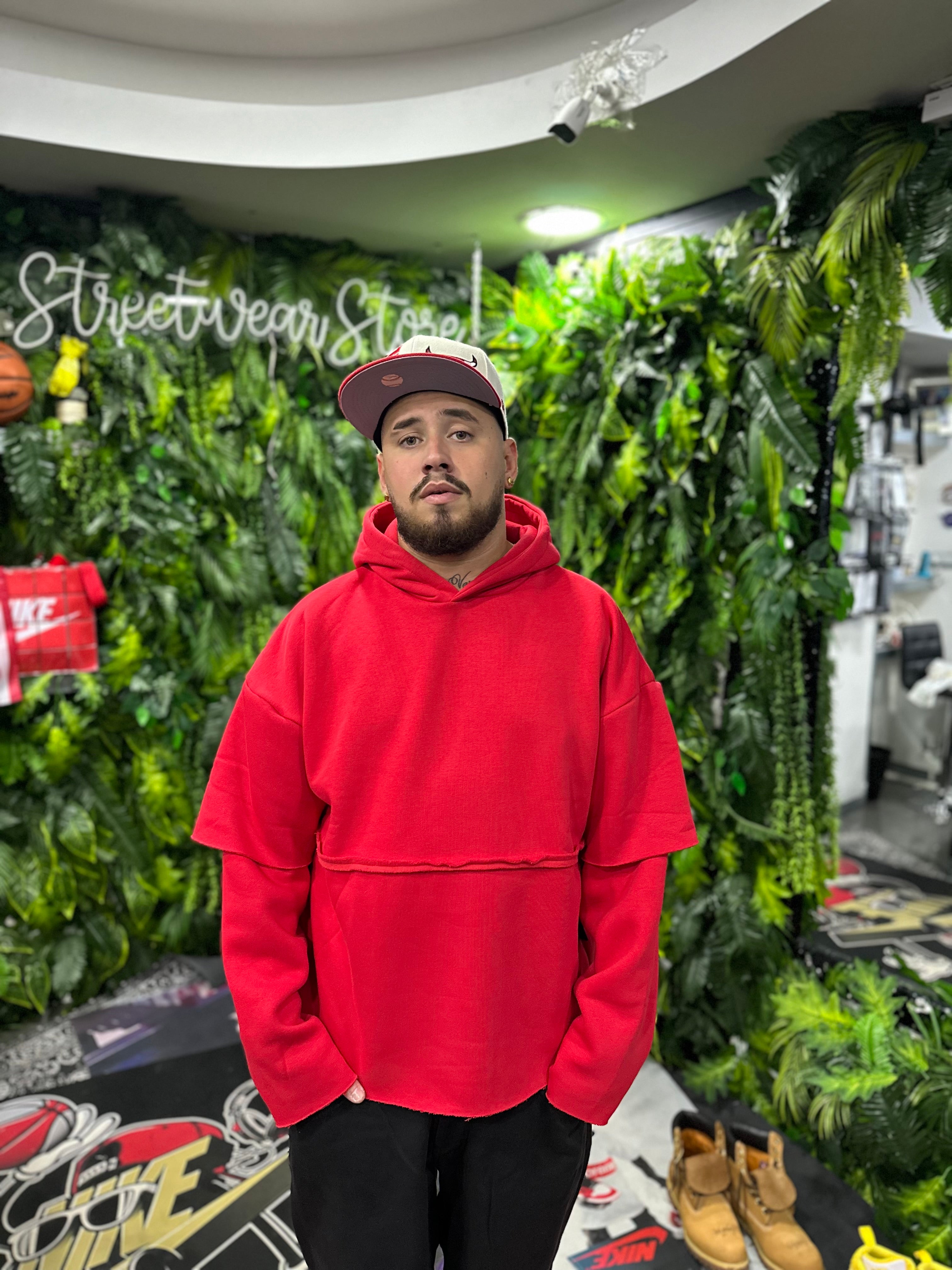 Felpa LongSleeve Red Taglio Vivo CIANOTIC