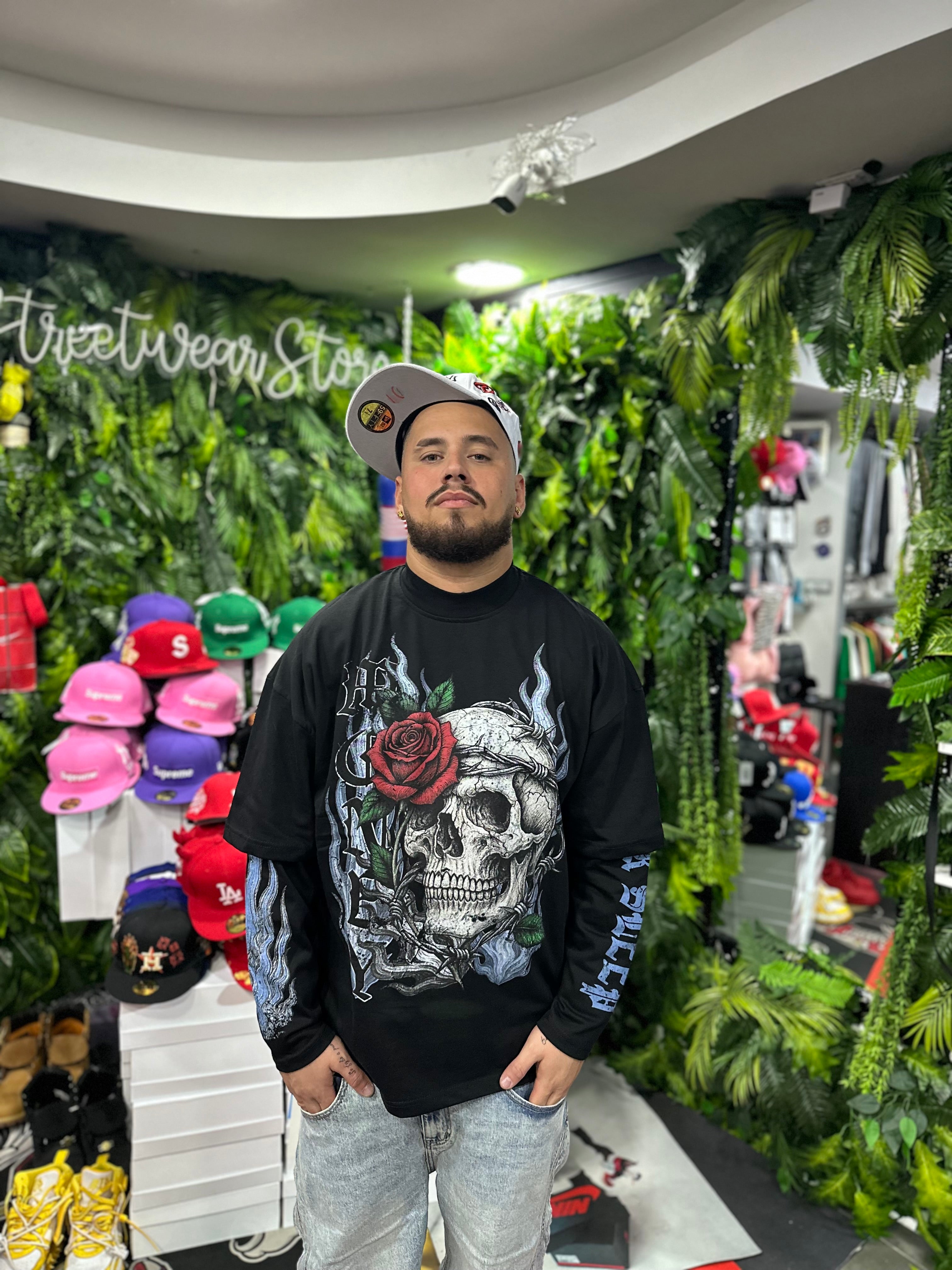 Shirt LongSleeve Teschio Blue BUNKER