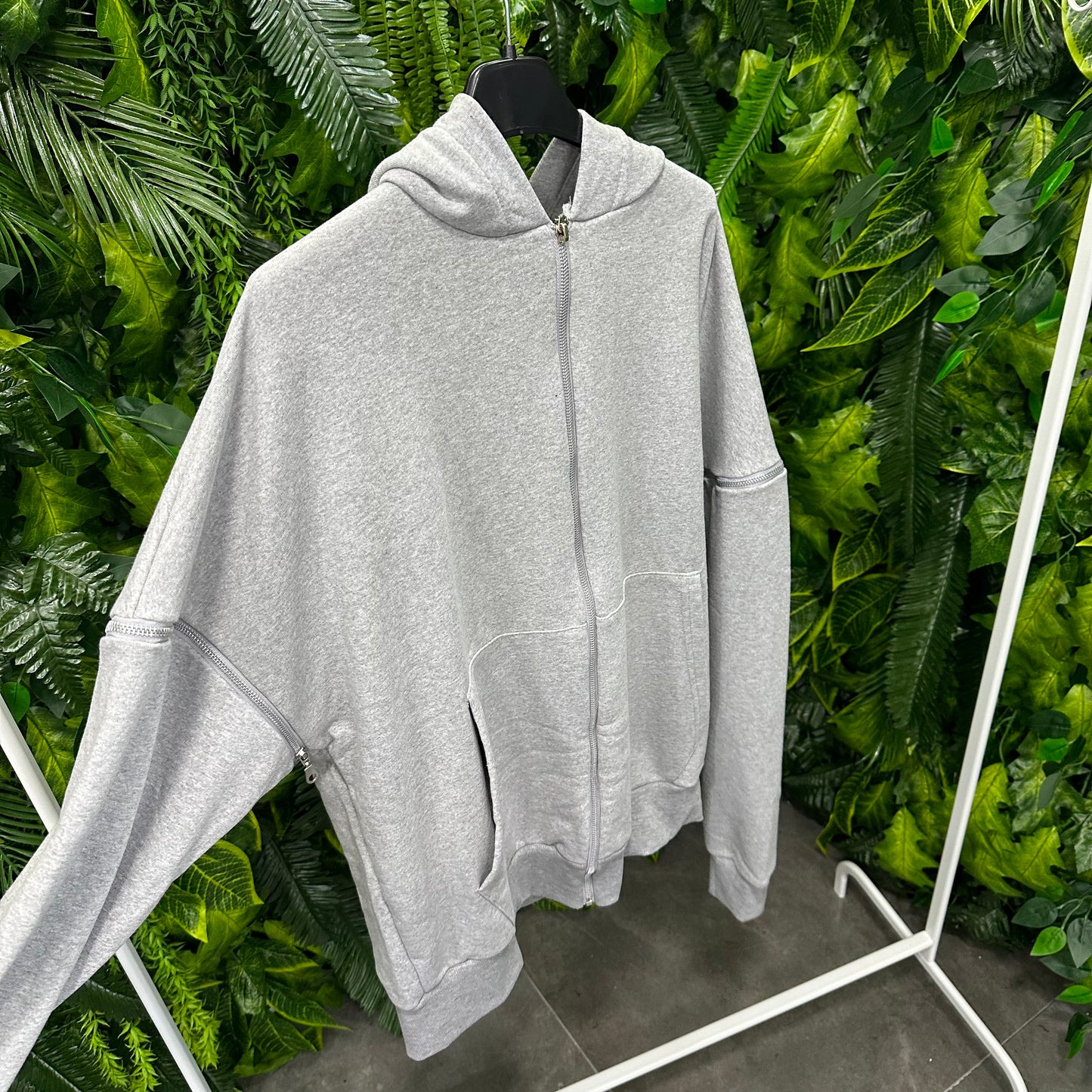 Felpa Grey FULL ZIP MALASUERTE