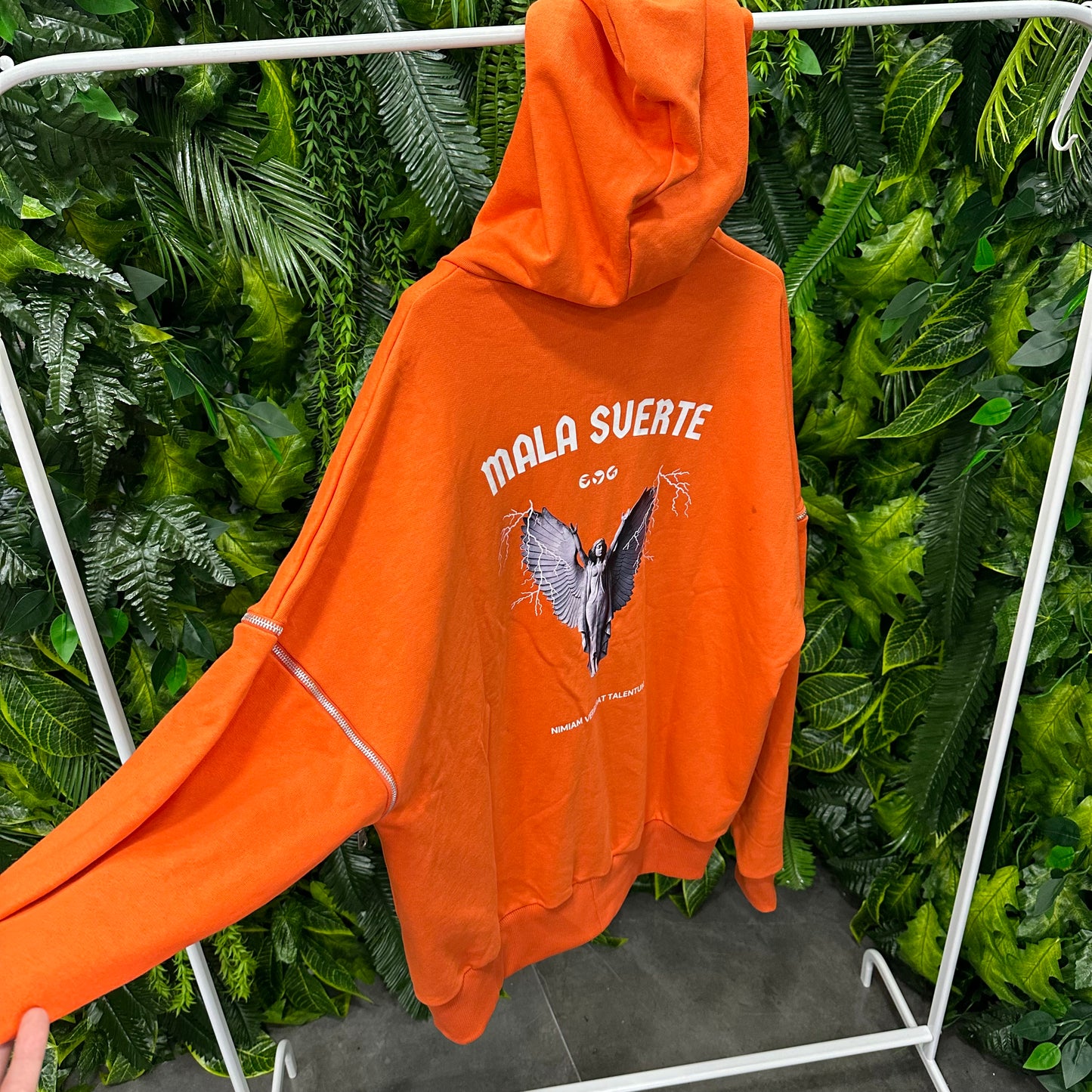 Felpa Orange FULL ZIP MALASUERTE